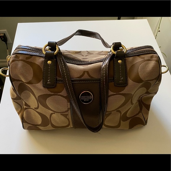 Coach Bags Coach Fabric And Patent Handbag Poshmark